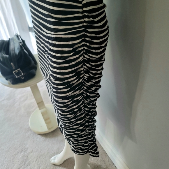 Mossimo Striped Wrap Maxi Dress Size L - Picture 7 of 13